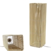 LAMPADA PIANTANA QUADRATA INTRECCIO DI CANNA E PORTA LAMPADA E 27 COLORE NATURALE  25X25X84H CM