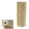 LAMPADA PIANTANA QUADRATA INTRECCIO DI CANNA E PORTA LAMPADA E 27 COLORE NATURALE  21X21X73H CM