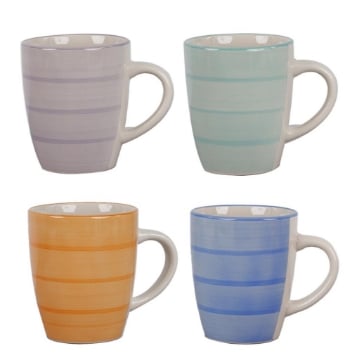 MA MAISON 1 TAZZA MUG DA 350 CC FANSTASIA PASTELLO A RIGHE COLORE ASSORTITO 