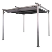 MA MAISON PERGOLA IN ACCIAIO 3X3 METRI COLORE GRIGIO STRUTTURA RESISTENTE DA ESTERNO RICHIUDIBILE OKX