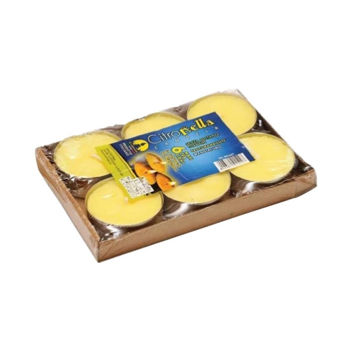 CITRONELLA MAXI TEA LIGHT SENZA SOSTANZE TOSSICHE PROFUMAMBIENTE MANGIAFUMO 6PZ OKX