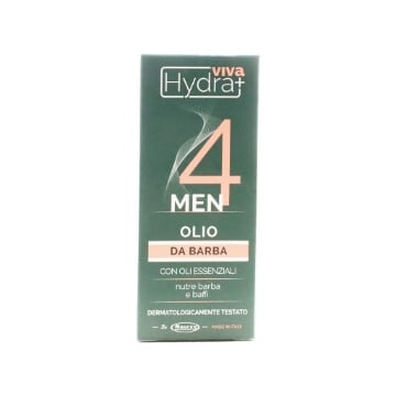 HYDRAVIVA OLIO DA BARBA CON OLI ESSENZIALI NUTRE BARBA E BAFFI IN FORMATO DA 50 ML PER UOMO OKX