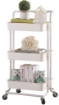MAURY'S CARRELLO BIANCO PORTATUTTO 3 RIPIANI CON RUOTE MANICO 43X36X86CM METALLO USATO COME NUOVO 