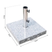 SUPPORTO BASE PER OMBRELLONE DA GIARDINO IN MARMO 29KG, 42X42X36CM