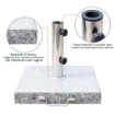 SUPPORTO BASE PER OMBRELLONE DA GIARDINO IN MARMO 29KG, 42X42X36CM