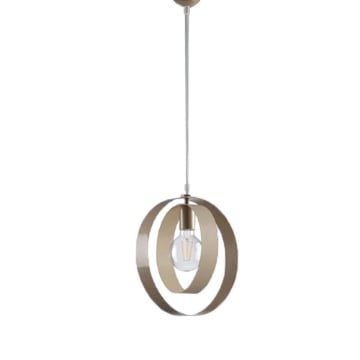 ALICE LAMPADA A SOSPENSIONE DESIGN MODERNO COLORE AVORIO/TORTORA E27 1 LUCE 57 WATT