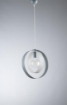 ALICE LAMPADA A SOSPENSIONE DESIGN MODERNO COLORE BIANCO E CROMATO E27 1 LUCE 57 WATT