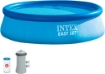 INTEX 28132NP – PISCINA FUORI TERRA EASY SET ROTONDA, POMPA FILTRO 2006 L/H, 5621 L, PVC, AZZURRO, 366X76 CM