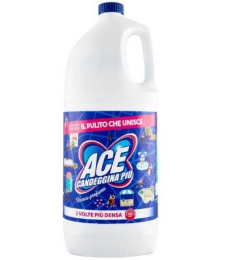 ACE CANDEGGINA PIÙ FRESCO PROFUMO 2 VOLTE PIÙ DENSO IL PULITO CHE UNISCE  4 LT OKX