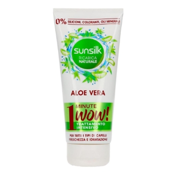 SUNSILK TRATTAMENTO INTENSIVO IN 1 MINUTO CON ALOE VERA PER TUTTI I TIPI DI CAPELLI FRESCHEZZA E IDRATAZIONE 180 ML OKX