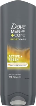 DOVE MEN +CARE SPORT CARE DOCCIA CORPO, VISO E CAPELLI ACTIVE+FRESH 250 ML OKX
