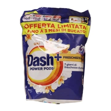 DASH POWER PODS + FRESCHEZZA TOCCO DI LENOR CON ORO E FIORI DI VANIGLIA 7 GIORNI DI FRESCHEZZA DURATURA 50 LAVAGGI 1160 G OKX