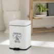 MA MAISON PATTUMIERA PER BAGNO DA 3 LITRI COLORE BIANCO STILE ROMANTICO CON PEDALE PER APERTURA