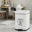 MA MAISON PATTUMIERA PER BAGNO DA 3 LITRI COLORE BIANCO STILE ROMANTICO CON PEDALE PER APERTURA