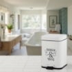 MA MAISON PATTUMIERA PER BAGNO DA 3 LITRI COLORE BIANCO STILE ROMANTICO CON PEDALE PER APERTURA