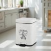 MA MAISON PATTUMIERA PER BAGNO DA 3 LITRI COLORE BIANCO STILE ROMANTICO CON PEDALE PER APERTURA