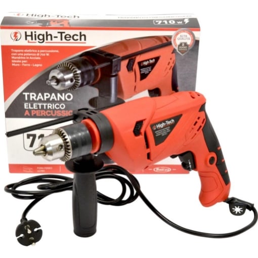 TRAPANO A PERCUSSIONE DA 710 W CON IMPUGNATURA ERGONOMICA TENSIONE: 230/50HZ,  3 - MARCA ASSORTITA TRA HIGH-TECH E KOMBO 