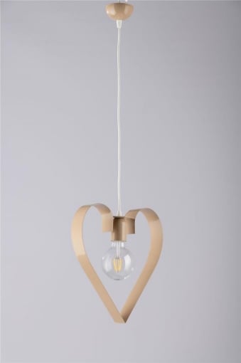 TRENDY LAMPADARIO DESIGN MODERNO COLORE TORTORA E27 3 LUCI 57 WATT 30X50X90 CM