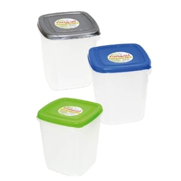 CONTENITORE IN PLASTICA CON COPERCHIO IN COLORAZIONE ASSORTITA 1350 ML OKX