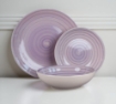 MA MAISON PASTEL SET 18 PIATTI SERVIZIO COLORE VIOLA 6 PIANI - 6 FONDI - 6 DESSERT O FRUTTA IN CERAMICA