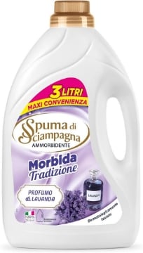 SPUMA DI SCIAMPAGNA AMMORBIDENTE MORBIDA TRADIZIONE PROFUMO DI LAVANDA DERMATOLOGICAMENTE TESTATO 46 LAVAGGI 3 LT OKX