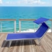 MAURY'S LETTINO STABILIMENTO IN ALLUMINIO E TEXTILENE IN COLORE BLU