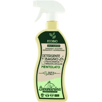 LAVANDERINA DETERGENTE BAGNO MULTISUPERFICIE IGIENIZZANTE E ANTICALCARE MENTOLATO SENZA ALLERGENI MADE IN ITALY 650ML OKX