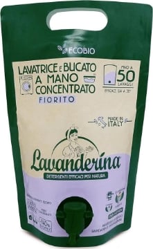 LAVANDERINA DETERGENTE EFFICACI PER NATURA LAVATRICE E BUCATO A MANO CONCENTRATO FIORITO FINO A 50 LAVAGGI MADE IN ITALY 2000 ML OKX