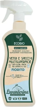 LAVANDERINA SPRAY FIORITO PER VETRI E SPECCHI MULTISUPERFICE PER SUPREFICI AL SOLE ANTI-ALONI MADE IN ITALY 650 ML OKX