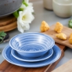 MA MAISON PASTEL SET 18 PIATTI SERVIZIO COLORE AZZURRO 6 PIANI - 6 FONDI - 6 DESSERT O FRUTTA IN CERAMICA 