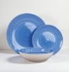 MA MAISON PASTEL SET 18 PIATTI SERVIZIO COLORE AZZURRO 6 PIANI - 6 FONDI - 6 DESSERT O FRUTTA IN CERAMICA 