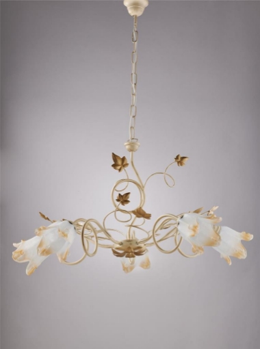 EDEN LAMPADARIO IN METALLO DESIGN MODERNO COLORE ARGENTO E14 5 LUCI 46 WATT 58X58X50 CM