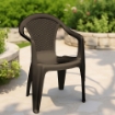 SET 6 SEDIE DA GIARDINO KORA IN POLIPROPILENE COLORE MOKA 55 X 54 X 82 CM