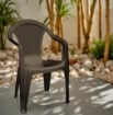 SET 6 SEDIE DA GIARDINO KORA IN POLIPROPILENE COLORE MOKA 55 X 54 X 82 CM