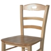SEDIA IN LEGNO COLORE NATURALE LACCATO 87X40X40 CM MODELLO PAESANA CON SEDUTA COMPATTA E SCHIENALE ALTO IN MASSELLO