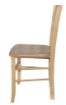 SEDIA IN LEGNO COLORE NATURALE LACCATO 87X40X40 CM MODELLO PAESANA CON SEDUTA COMPATTA E SCHIENALE ALTO IN MASSELLO