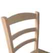 SEDIA IN LEGNO COLORE NATURALE 44×42×87 CM MODELLO PAESANA CON SEDUTA IN PAGLIA GREZZA E SCHIENALE ALTO 