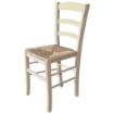 SEDIA IN LEGNO COLORE NATURALE 44×42×87 CM MODELLO PAESANA CON SEDUTA IN PAGLIA GREZZA E SCHIENALE ALTO 