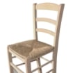 SEDIA IN LEGNO COLORE NATURALE 44×42×87 CM MODELLO PAESANA CON SEDUTA IN PAGLIA GREZZA E SCHIENALE ALTO 