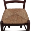 SEDIA IN LEGNO COLORE NOCE 45×45×85 CM MODELLO PAESANA CON SEDUTA IN PAGLIA GREZZA E SCHIENALE ALTO 