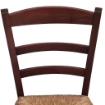 SEDIA IN LEGNO COLORE NOCE 45×45×85 CM MODELLO PAESANA CON SEDUTA IN PAGLIA GREZZA E SCHIENALE ALTO 