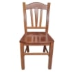 SEDIA IN LEGNO COLORE NOCE 90X45X46 CM MODELLO SILVANA CON SEDUTA COMPATTA E SCHIENALE ALTO LAVORATO -  IN MASSELLO