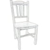 SEDIA IN LEGNO COLORE NOCE 90X45X46 CM MODELLO SILVANA CON SEDUTA COMPATTA E SCHIENALE ALTO LAVORATO -  IN MASSELLO