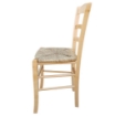 SEDIA IN LEGNO COLORE NATURALE 44×42×87 CM MODELLO PAESANA CON SEDUTA IN PAGLIA NATURALE LACCATA E SCHIENALE ALTO