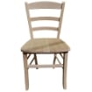 SEDIA IN LEGNO COLORE GREZZO 44X42X87 CM CM MODELLO PAESANA CON SEDUTA COMPATTA IN LEGNO MASSELLO SCHIENALE ALTO
