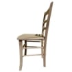 SEDIA IN LEGNO COLORE GREZZO 44X42X87 CM CM MODELLO PAESANA CON SEDUTA COMPATTA IN LEGNO MASSELLO SCHIENALE ALTO