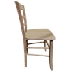 SEDIA IN LEGNO COLORE GREZZO 44X42X87 CM CM MODELLO PAESANA CON SEDUTA COMPATTA IN LEGNO MASSELLO SCHIENALE ALTO