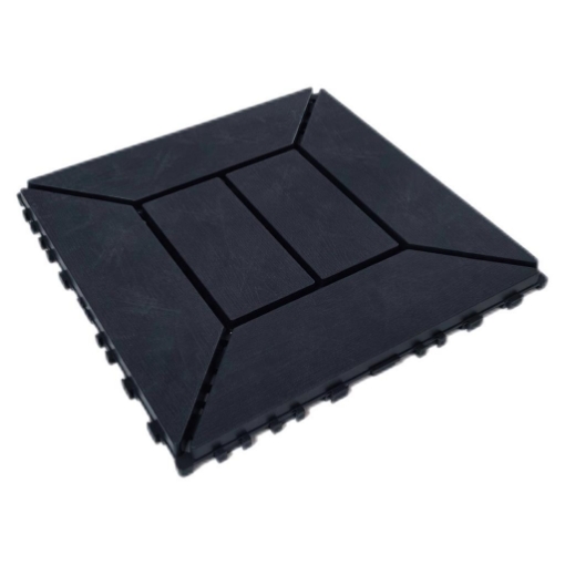 MA MAISON SET DI PIASTRELLE PER PAVIMENTO DA ESTERNO MODELLO EASY ANTRACITE 30,4X30,4X2 H CM - 0,83 M2 9 PEZZI OKXX