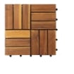 MA MAISON SET DI PIASTRELLE PER PAVIMENTO DA ESTERNO MODELLO WOOD IN ACACIA 30X30X2H CM - 0,81 M2 9 PEZZI OKXX