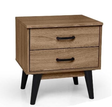 ARES COMODINO CON  2  CASSETTI 48 X 38 X 50 CM IN LEGNO NOCE USATO COME NUOVO 